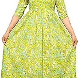 Maternity Feeding Kurti for Women | Cotton Blend Anarkali Dress with Nursing Zip for Pre & Post Pregnancy-image-73
