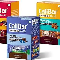 CaliBar 10g Protein Bar - Three Varients Combo 6 Bars Berry Almond, 6 Bars Roasted Coffee, 6 Bars Choco Blueberry (Pack of Total 18 Bars) (40g x 18 Bars)-image-69
