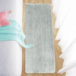 Amazon Brand - Solimo Premium Anti-Slip Microfibre Bathmat | 50 cm x 120 cm | Pale Grey | 2000 GSM | Super Absorbent | Anti-Skid | Quick Dry | Machine Washable-98
