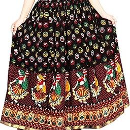 Premium Polyester Long Skirt for Women, Free Size-image-5
