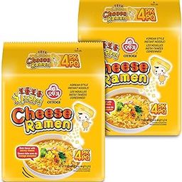 Ottogi Cheese Ramen Korean Style Instant Noodles Rich flavor with savory cheese 111g, Pack of 8, The product of Korea-image-10