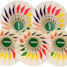 NONGI Designer Feather Badminton Shuttle Pack of 5 for Indoor Outdoor Badminton Sports-image-15