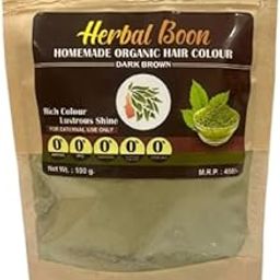 Herbal Boon Organic Dark Brown Hair Colour Powder, Chemical-Free, 100g-image-47