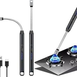 Electric Lighter, USB Rechargeable Candle Lighter with LED Battery Display, 360° Flexible Neck, Windproof Plasma Arc Lighter for Candles, Diwali Fireworks, Gas Stove, BBQ, Camping (2)-picture-28