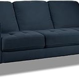ESPOSENDE OSENNS0072 3 Seater Sofa for Living Room, Comfortable Modern Couch with Cushion Back, Treated Solid Sal Wood Frame, Blue Fabric Upholstery, Durable & Compact-image-84