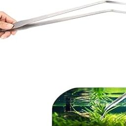AstonAndia The aquarium tweezers,Aquarium Accessories Tweezer Fish Tank Aquarium Live Plant(27cm Curved Tweezers)-18