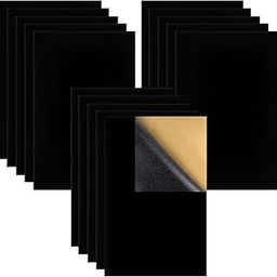 15PCS Black Velvet Fabric Sticky Back Adhesive Back Sheets, Self Adhesive Velvet Fabric for Jewelry Drawer Craft Fabric and Craft Making-picture-22