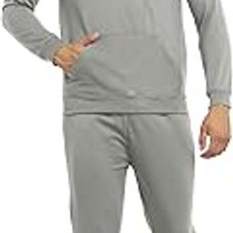 Winter wear co-ord Tracksuit lite grey color jogger and hoodie combo set for Men's-image-27