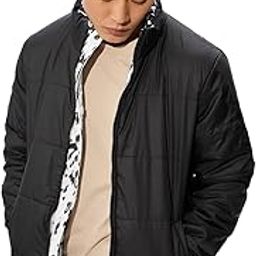 Zebra Men and Boys Long Sleeves Zipper Front Reversible Polyester Puffer Jackets-image-73