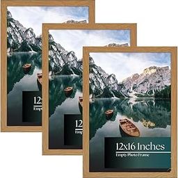 Abhikalpya Art Studio A3 Wall Photo Frame (Teak Brown) | Extra Large Size Wall Picture Frames | Big Oversize Frames For Bedroom, Home & Office | Antique | A3 Size | 12x16 Inch (30x42 cms) Set of (3)-image-44