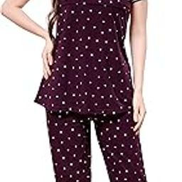 TIGYWIGY Women's Cotton Top And Pyjama Set-12