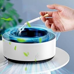 Glowick 360 Degree Wind Circulation Air - Purifier Ashtray Trays, Smart Electronic Ashtray, Multifunctional Smokeless Ashtray Air Purifier Ashtray with Filter for Home, Car and Office (1PCs)-image-93