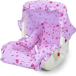 Infanto BabyLove Carry Rocker Carry Cot DLX: The Ultimate 5-in-1 Baby Companion : Sleeping Carrier | 3-Point Harness | Antimosquito Mesh | Rocker and Feeding Chair (Pink)-24