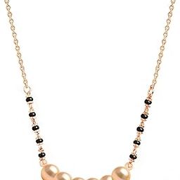 Stylish Fashion Pendant Necklace Black Beads Mangalsutra for Women & Girls with Extendable Chain-image-80