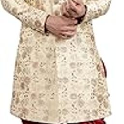 Men's Floral Embroidered Sherwani Set-picture-19