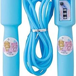 SYGA Children's Fitness Jump Rope Electronic Counting Skip Rope 3.0 Meter Rope Sponge Anti Slip Handle for Kids - Blue-picture-25