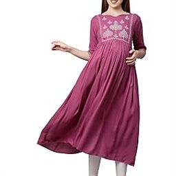 Women's Rayon Relaxed Fit A Line Maternity Wear-image-27