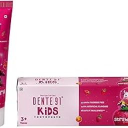 Dente91 Kids Toothpaste, Protects against dental caries & Hypersensitivity, Fluoride Free, Strawberry Flavour - 45 g-6