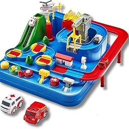 Kidology Car Race Tracks Toy | Car Adventure Toy for 0-3 Years, Boys, Girls & Kids | Playset City Rescue Activity for Toddlers | Pre Educational Learning Puzzle Gift for Babies (Regular)-20