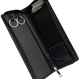 PU Leather Long Key Case Pouch Wallet Keychain Key Holder with 6 Hooks Zipper Closure (Carnation -25.5 x 8.5 cm)-6