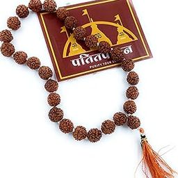 PATITPAWAN Natural Rudrakash Mala for Wearing/Japa/Meditation with 27+1 Beads(5mm Bead Size)-image-20
