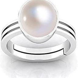 Lab - Certified Pearl 8.00 Carat Natural Pearl Gemstone Original Certified moti Adjustable/Silver Ring for Men and Women-image-12