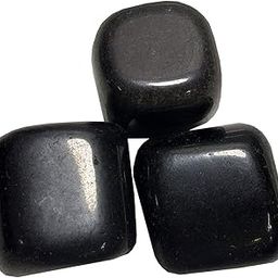 Aldomin� Semi Precious Natural Energized Black Obsidian Healing Crystal Tumble Stone (Set Of 3 Pieces)-13