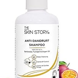 The Skin Story Anti-Dandruff Shampoo with Saniscalp & Argan Oil | 3-in-1 Cleansing, Dandruff Control & Moisturizing | For Shiny, Silky Hair | Paraben-Free & Sulfate-Free | Shampoo for Women & Men (190 ML)-image-9