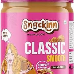 SNACKINN CLASSIC SMOOTH PEANUT BUTTER (500 GM,PACK OF 1)-image-70
