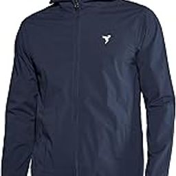 Men's Blended Standard Length Slim Fit Solid Hooded Wrinkle Free Raincoat-image-49