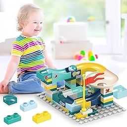 LEMONET ROLL Ball Blocks 66PCS Building Blocks Set Educational Construction Toy Learning Activity Game for Kids, Toys for Boys-92
