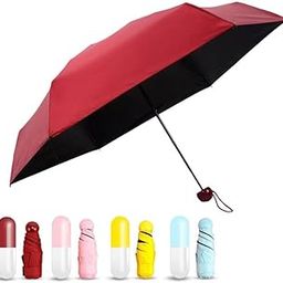Portable Capsule Umbrella Windproof Double Layer Ultra Light Pocket Sized for UV Protection & Rain Outdoor Car Umbrella for Women & Men (Multi Color)-picture-43
