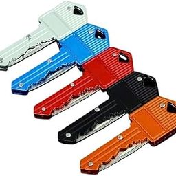 WESTONWINGS Women Safety Key, Pocket Folding Box Opener Cutter for Keyring Stainless Steel Key Cutter for Unpacking DIY Uses Pack of 2-picture-22