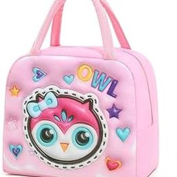 INSTABUYZ 3D Printed Hot & Cold Leak Proof Lunch Bag for Office School Kids Men & Women Storage Bag with Handle Tiffin Bag (Sweet Owl)-image-90