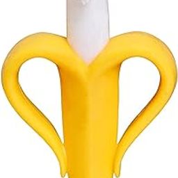 ROFORUF Silicone Banana Shape Teethers For Newborn, Banana Shape Silicon Teether, Banana Teether For Babies, Banana Toothbrush Baby Teether,Banana Teether (Yellow)-image-2