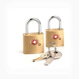 Kshavi Small Padlock with Key for Luggage Lock, Backpack, Gym Locker Lock, Suitcase Lock, Classroom Matching Game and More (H772-2PCS-GOLDEN)-18