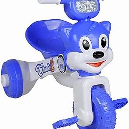 Fun Ride Easy to Fold and Store Charlie Foldable Baby Tricycle with Music and Lights for Indoors (2-4 Years, Weight Upto 18 Kg, Blue)-image-62