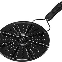 SHREESAMP BBQ Kitchen Cookware Plate for Stainless Steel Gas Stove Heat Diffuser Hot Milk Wth BBQ Plate Nonstick Oil Grease Frying Coffee Milk Kitchen Tools Plate Reducer Black (35X19X2.5CM)-7