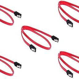 Fidelish® SATA (SATA 3) Cable 1.5GB/s, 3GB/s, 6GB/s for Hard-Disk and SSD Cable with Locking Latch (Pack of 5)-image-79