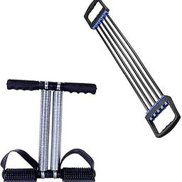 VIRTUAL WORLD Extra Hard/Super Hard Chest Expander Rope Workout Pulling Exerciser Fitness Exercise Tube Sports Yoga with Tummy Trimmer-10