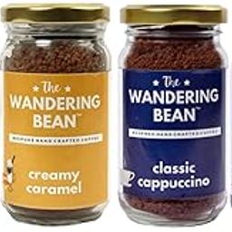 The Wandering Bean Combo Pack Flavored Instant Coffee (Hazelnut + Caramel+ French Vanilla+ Cappuccino) Combo of (4x60g)-image-67