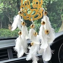 Dream Catcher Car Hanging Colorful Lord Ganesha Car Hanging ~ Handmade Hanging Dreamcatchers, Garden, Car, Outdoor, Bedroom Pack of 1 Ganesha Dream Catcher (CarDC: GaneshJi(White))-image-26