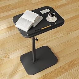 Sofa Couch Arm Table Tv Tray Small Bed Stand C Shaped Side End Tables for Living Room, Bedroom, Bedside Black-picture-15