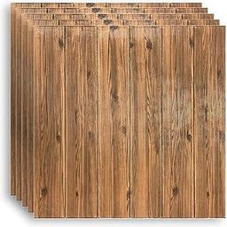 VernoCraft 3D Self-Adhesive Waterproof Wall Panel – 70x70 cm Dark Wooden Foam Sheet with Realistic Wooden Texture – Peel & Stick Wall Sticker for Home, Office 10 Psc Foam Sheet (Approx 52.68 Sq. Ft)-image-23
