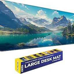 Skiditos Crystal Summit Waters Gaming Mouse Pad - Extended Large 80x33CM with Stitched Edges, Non-Slip Rubber Base, Perfect for PC Gaming Setup & Accessories, Long Mouse Pad for Gamers-picture-24