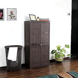 Cello Novelty Plastic Big 2 Door Cupboard - Brown-image-69