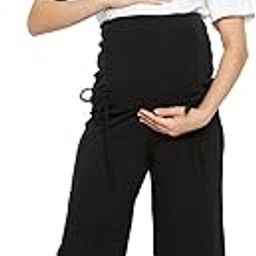 Black Cotton Lycra Women's Maternity Pants(HYPW03543)-image-26