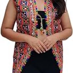 Navratri Special Tradiotional Pure Cotton Embroidered Waist Coat Ethnic Kutchi Koti Jacket For Women-image-37
