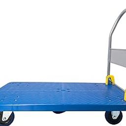 BIGAPPLE 600kg Capacity Plastic Foldable Platform Trolley for Heavy Weight/Material Handling Goods Trolley for Home, Office, Warehouse & Industries - 63cm x 105cm (5" Wheel/Blue) - PACK of 1-image-74