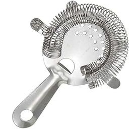 Taluka Stainless Steel 4 Prong Hawthorn Cocktail Strainer with Density Spring Fine Ice Bar Strainer Bartender Tools-image-30